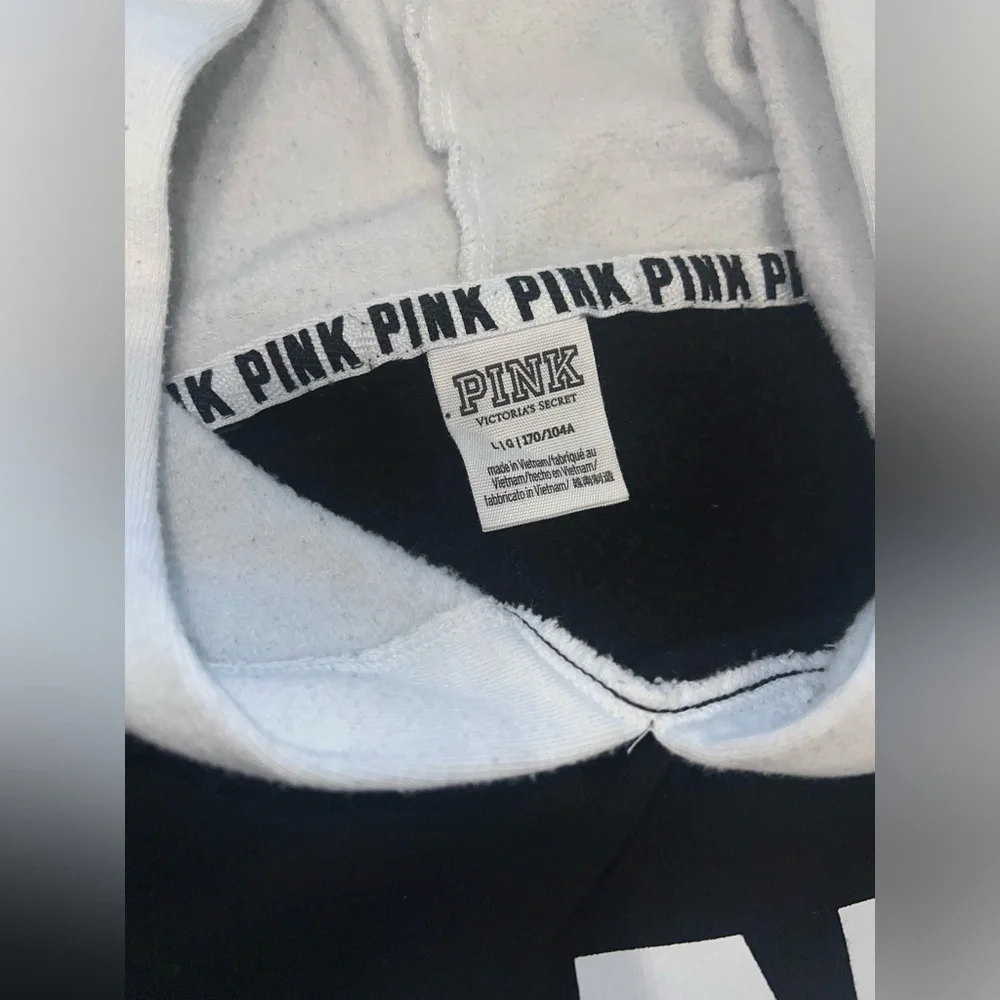 Black and White Colorblock PINK Hoodie - Picture 6 of 6